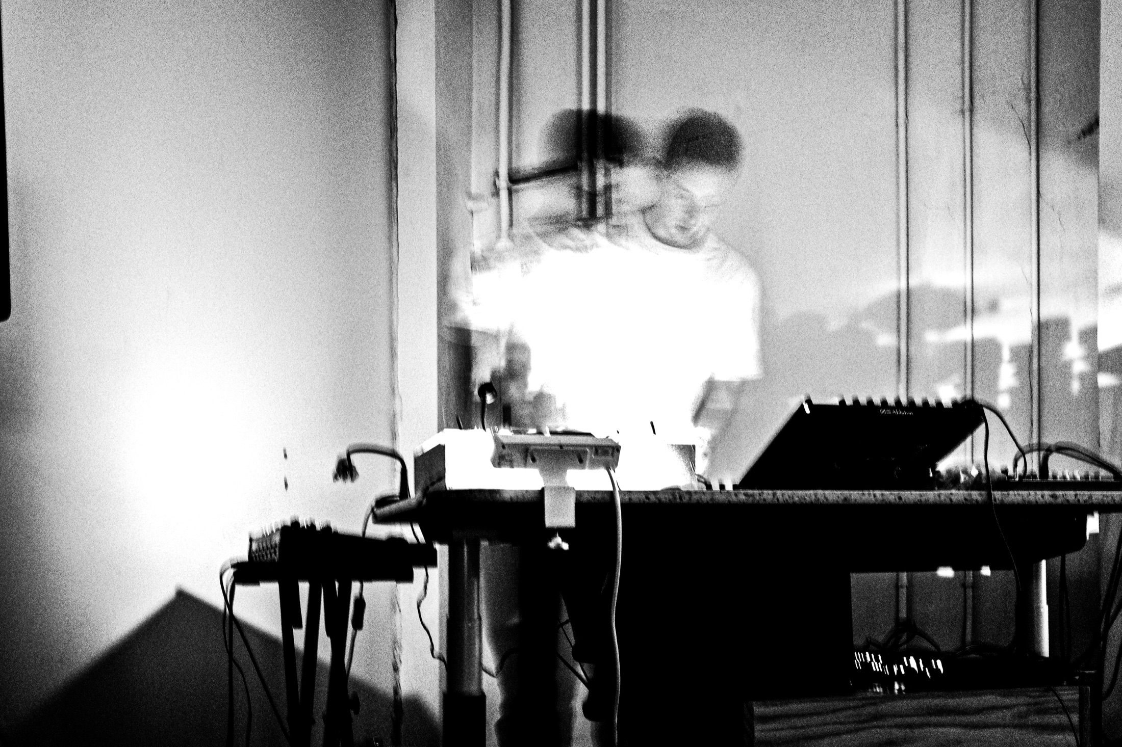 Ben Globerman performing with electronic instruments