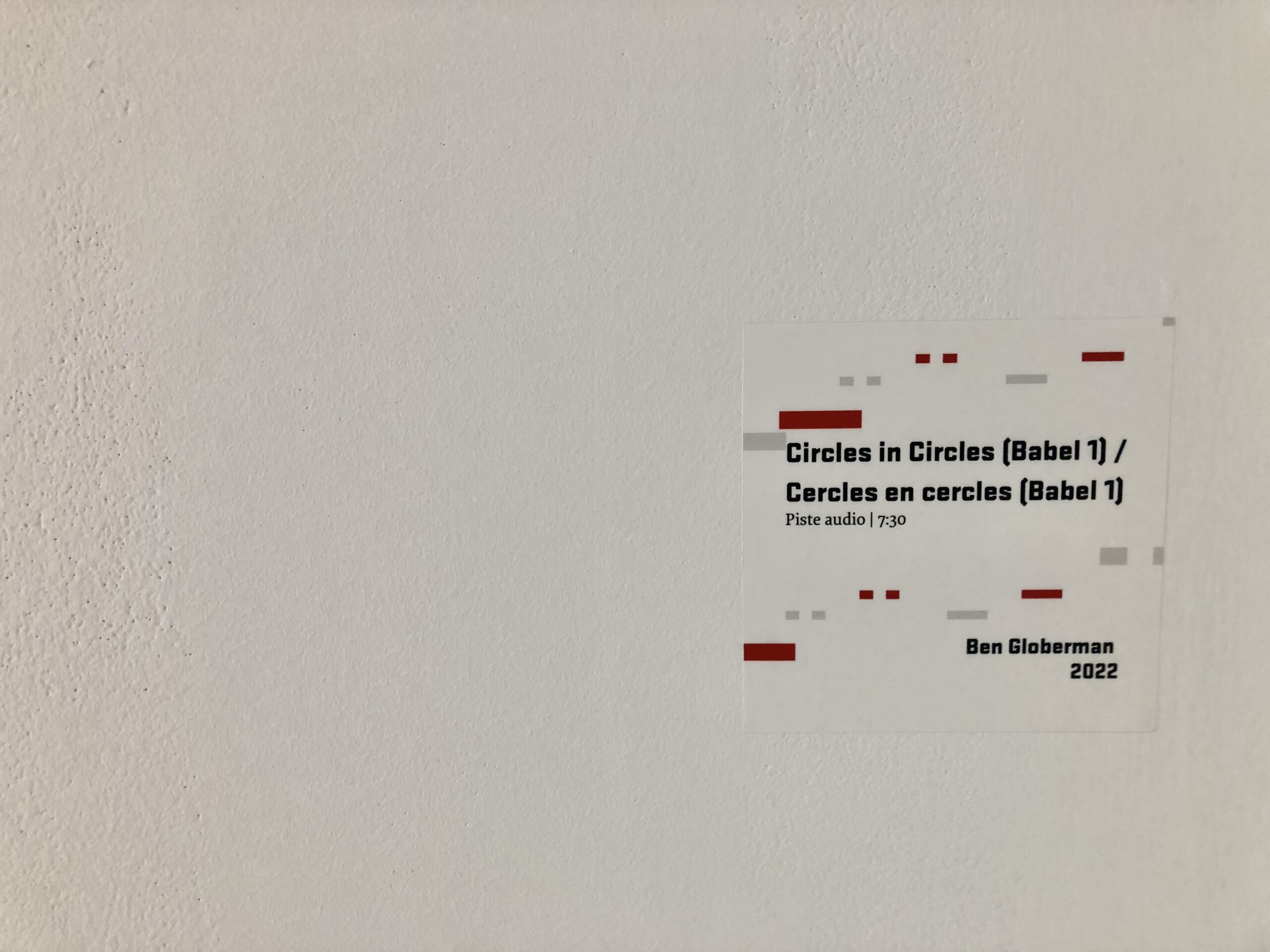 Circles in Circles installation at DAÏMÔN Gallery